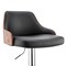 Armen Living Asher Adjustable Black Faux Leather and Chrome Finish Bar Stool LCARBAWABL - alternate 6
